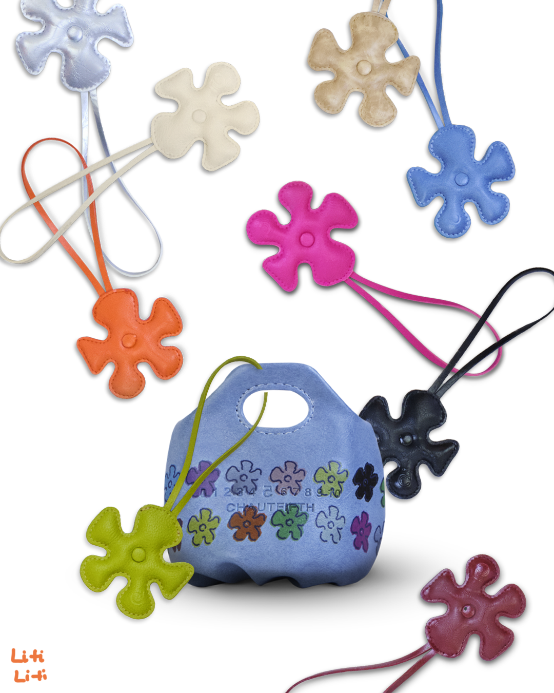 Accessories Tiny Flower Bag in Liti Flowers Blue