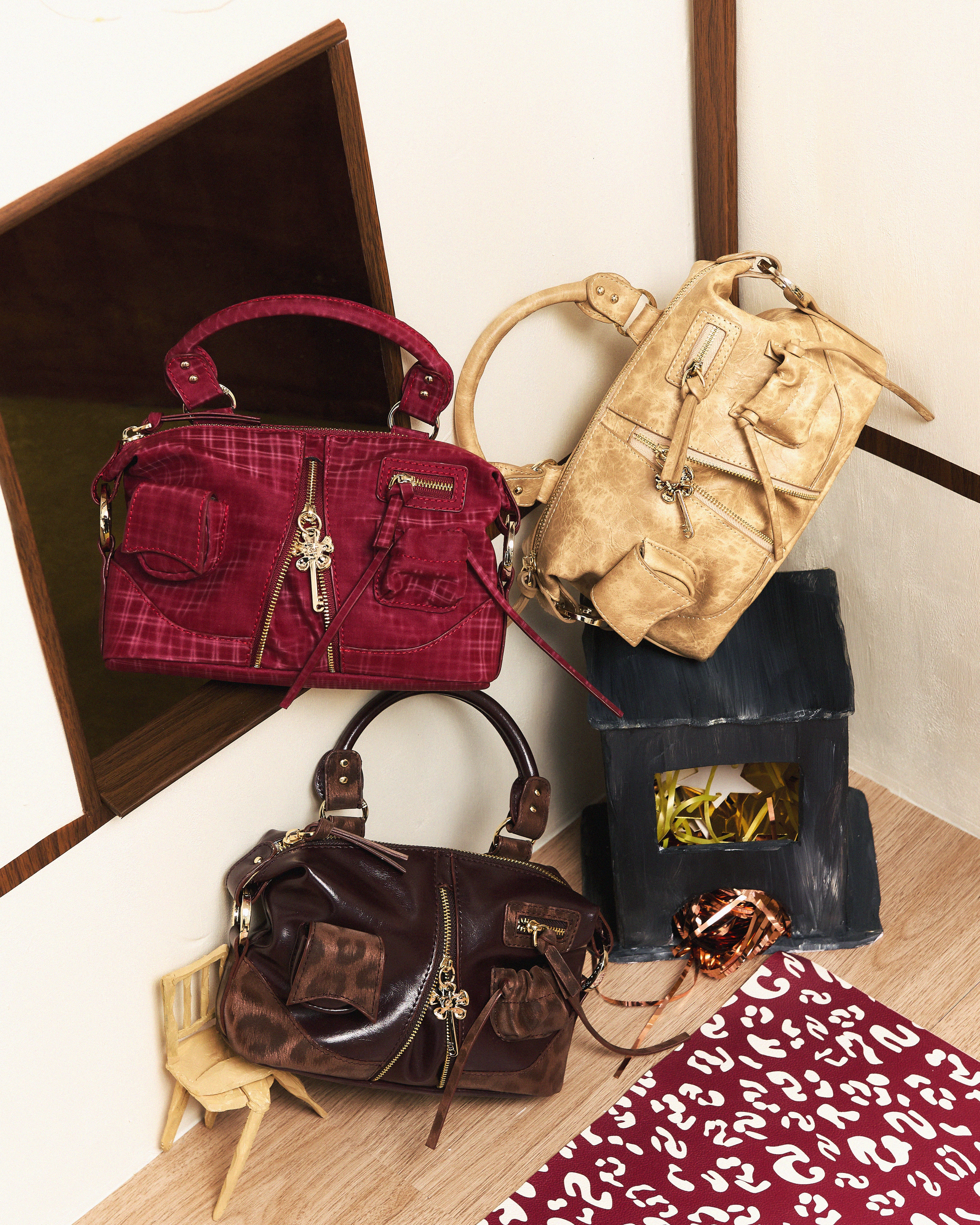 Bag Mini Y2K POCKET Speckled Brown-Black