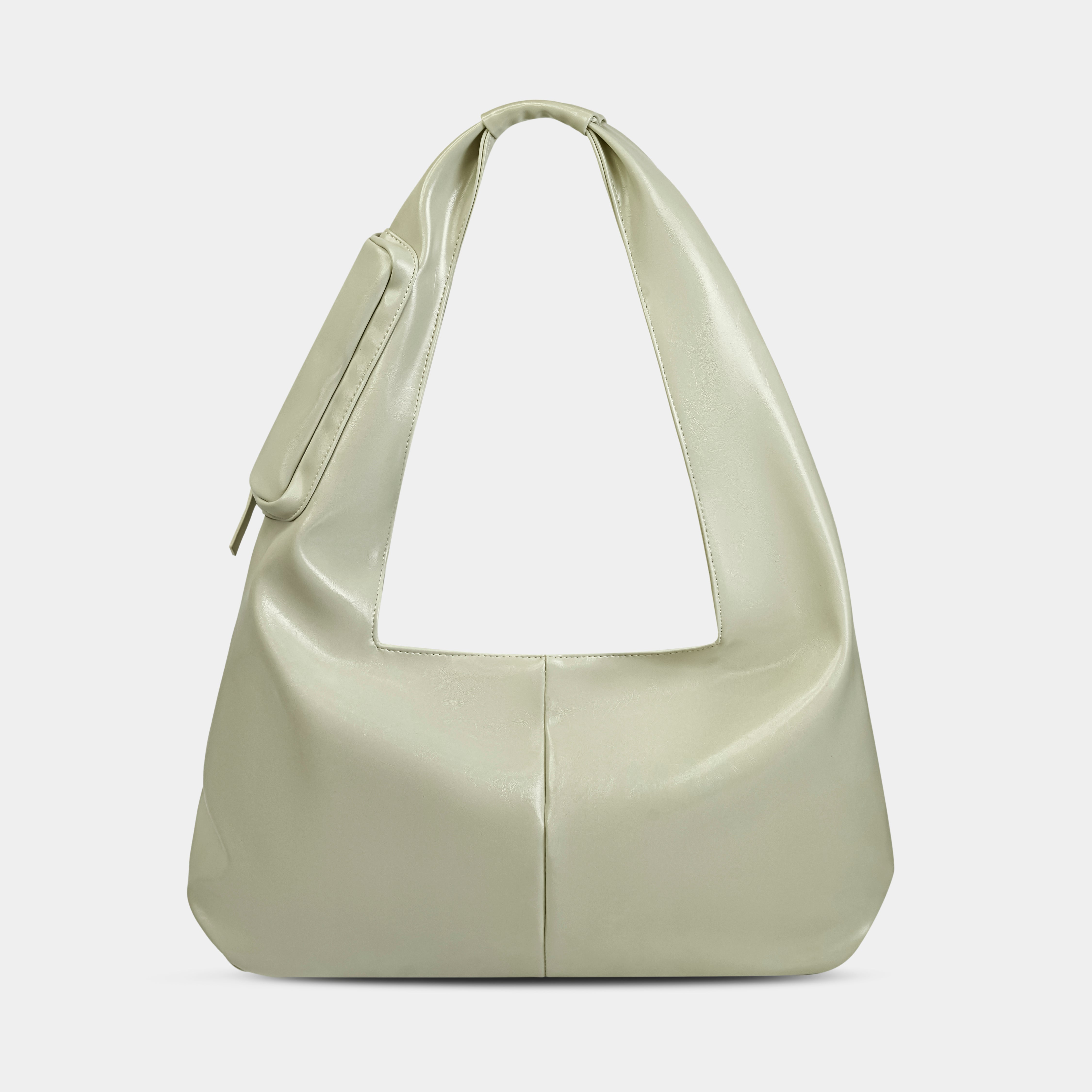 Bag C2-Pocket Hobo Laptop size (L) in White Cream