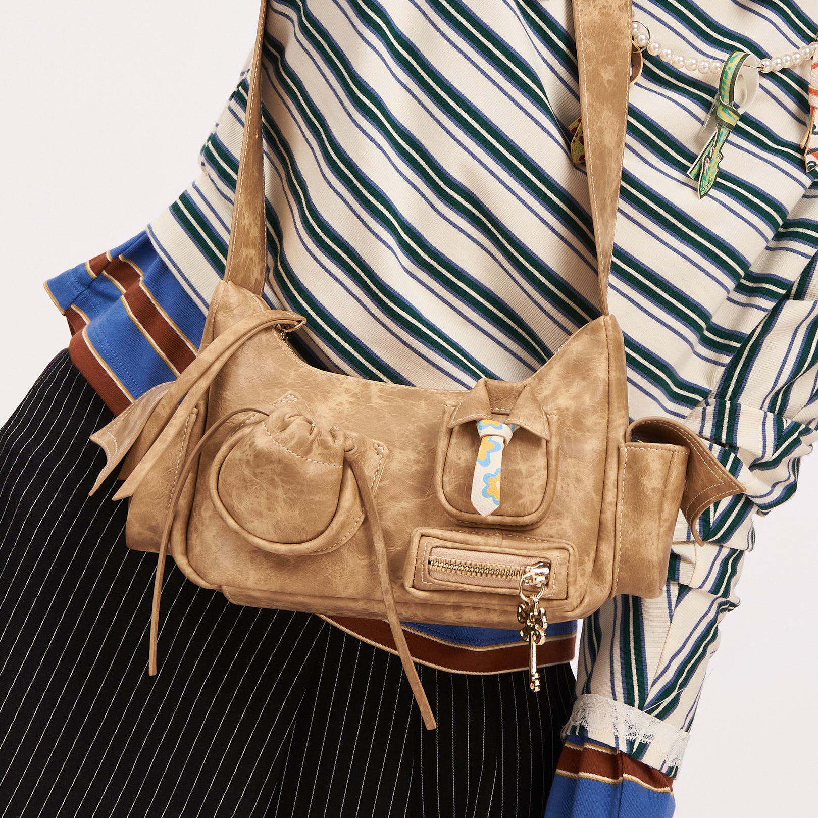 Bag C5-Pocket Tie Sand Beige (S)