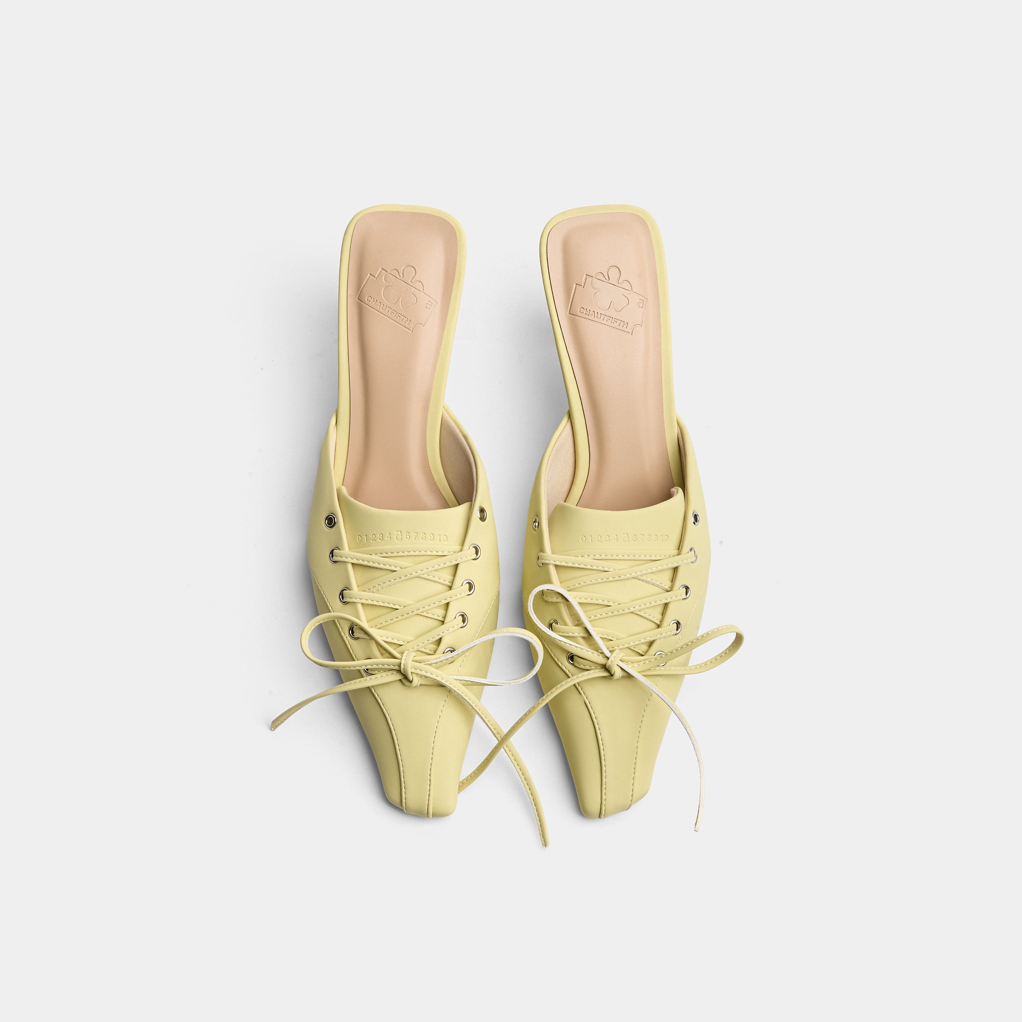 Shoes middle 50 mules in Butter Yellow