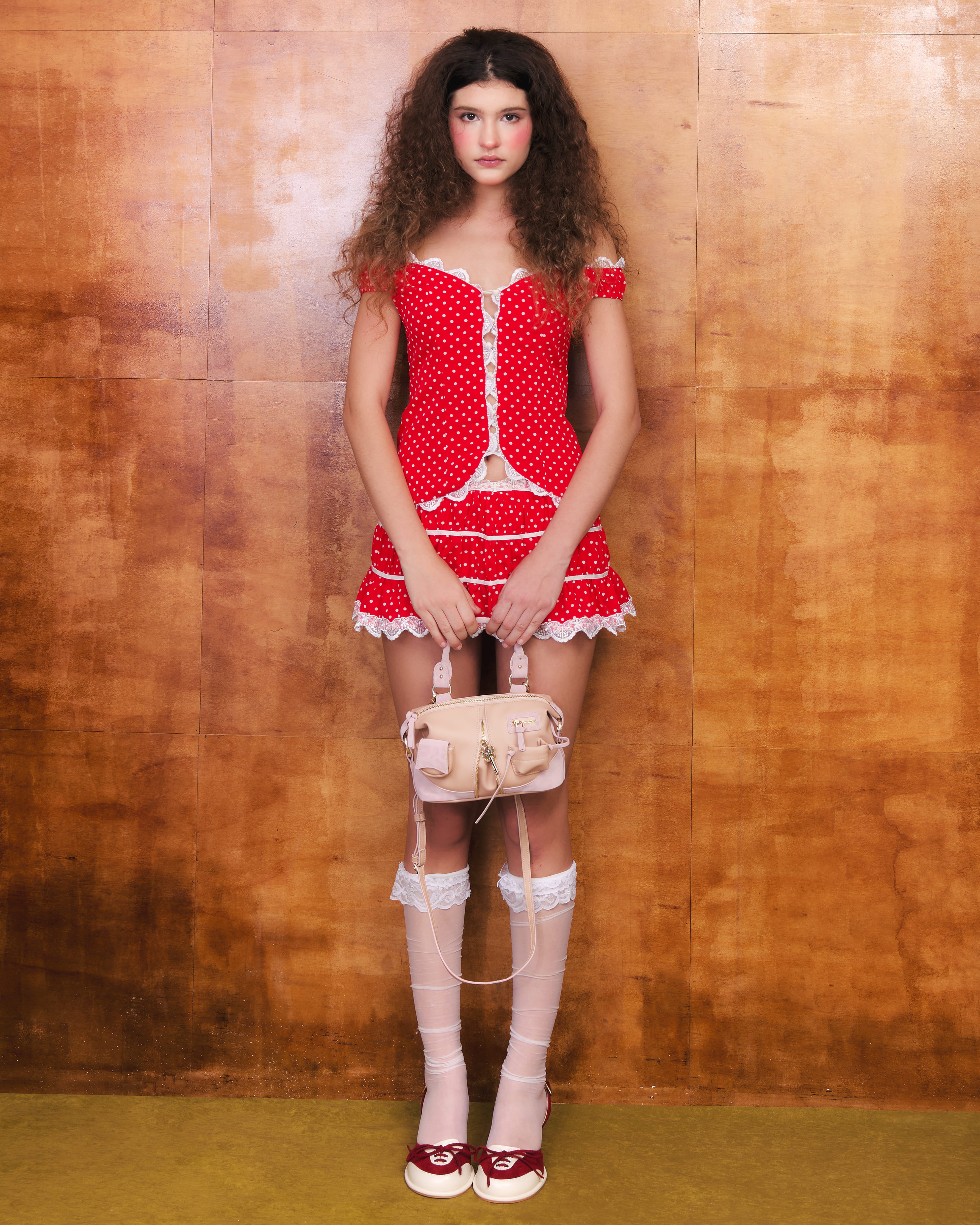 Túi xách Mini Y2K POCKET màu Hồng phấn x Da beo Hồng