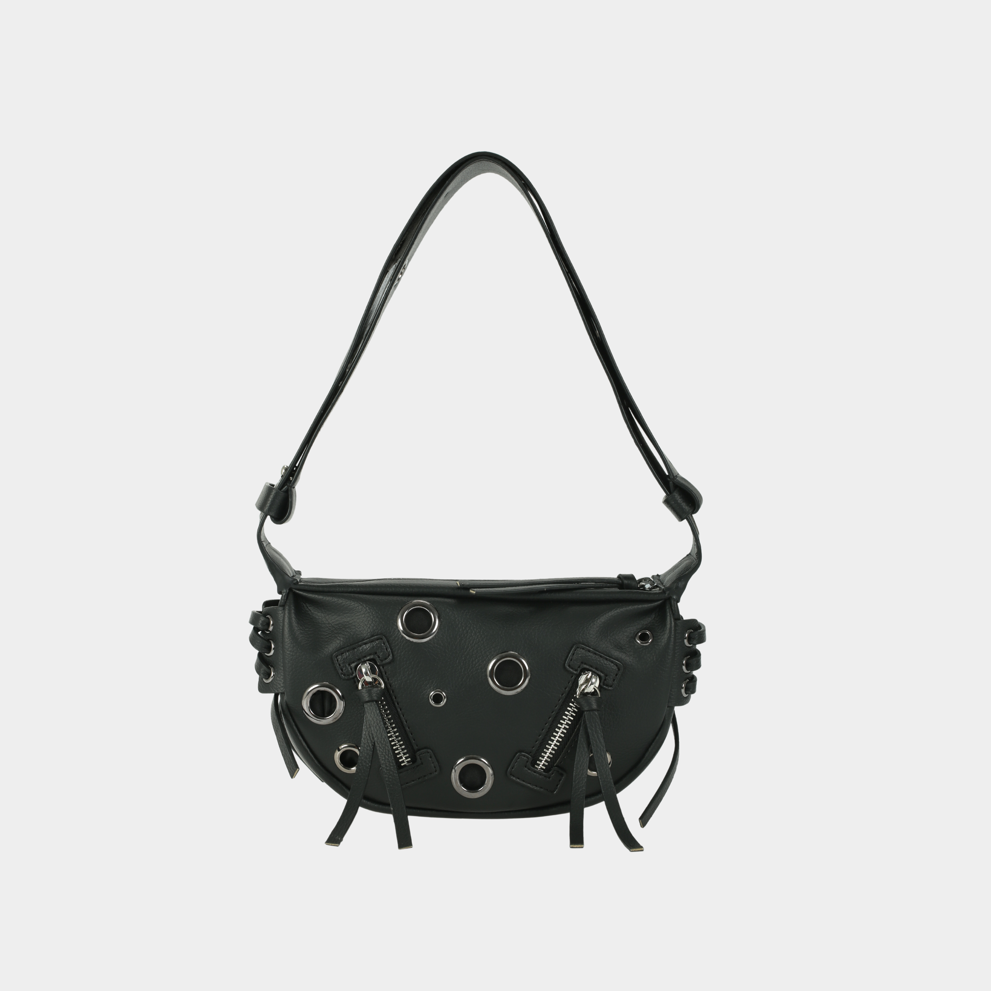 LACE EYELET BAG small size (S) black color