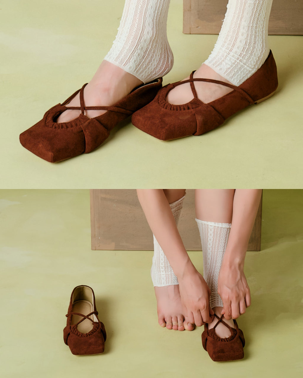 Giày bệt ba lê SQUARE X