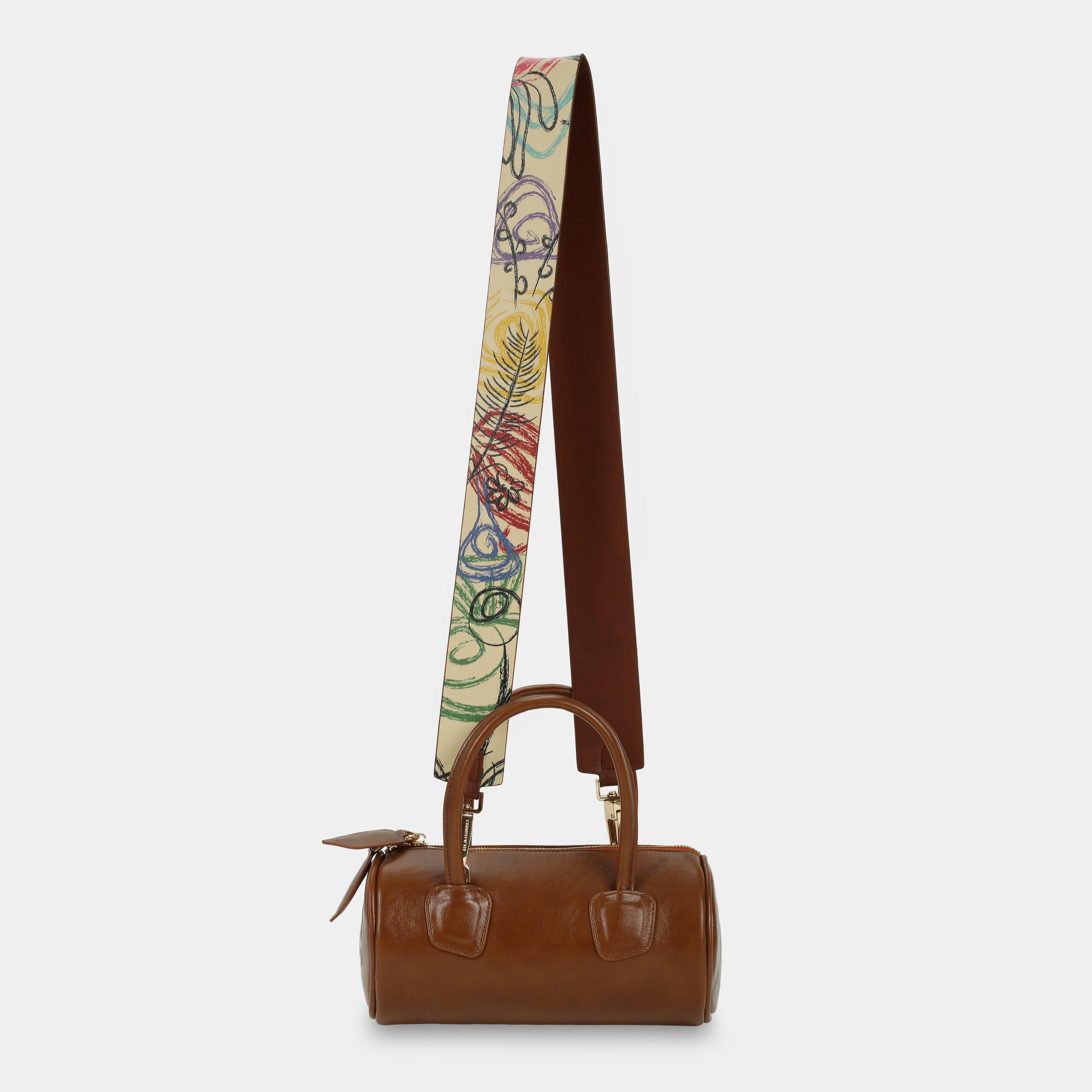 Brown ROLL handbag