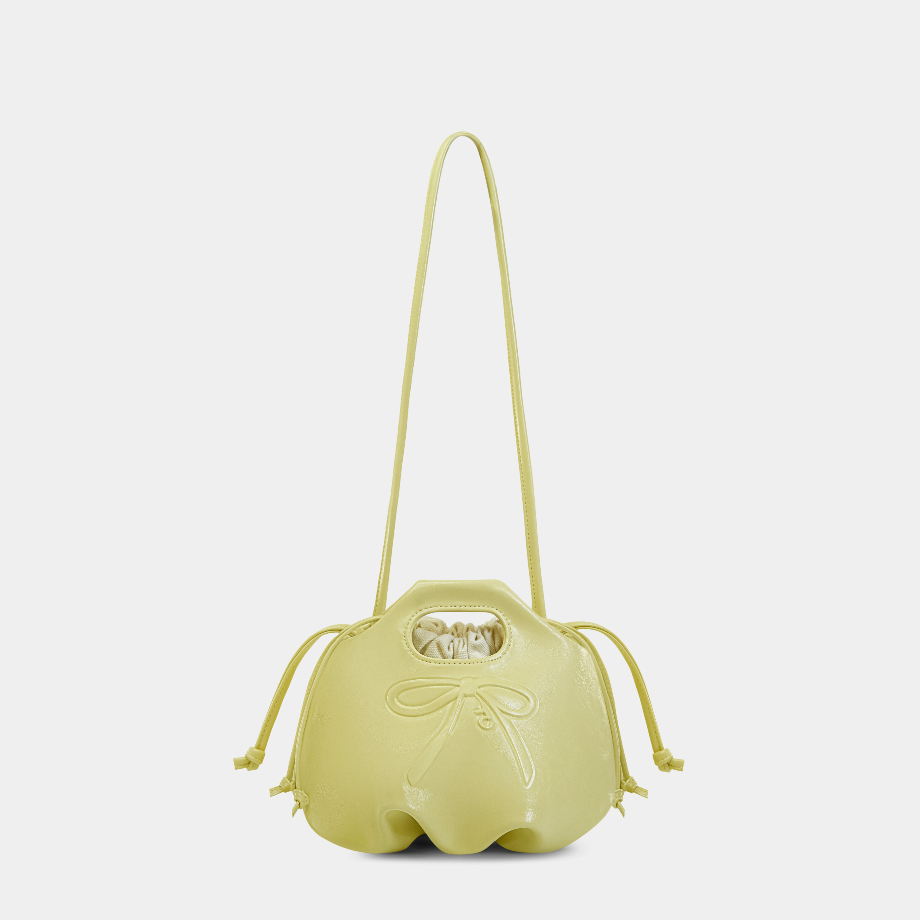 Bag MINI FLOWER DRAWSTRING in Butter Yellow
