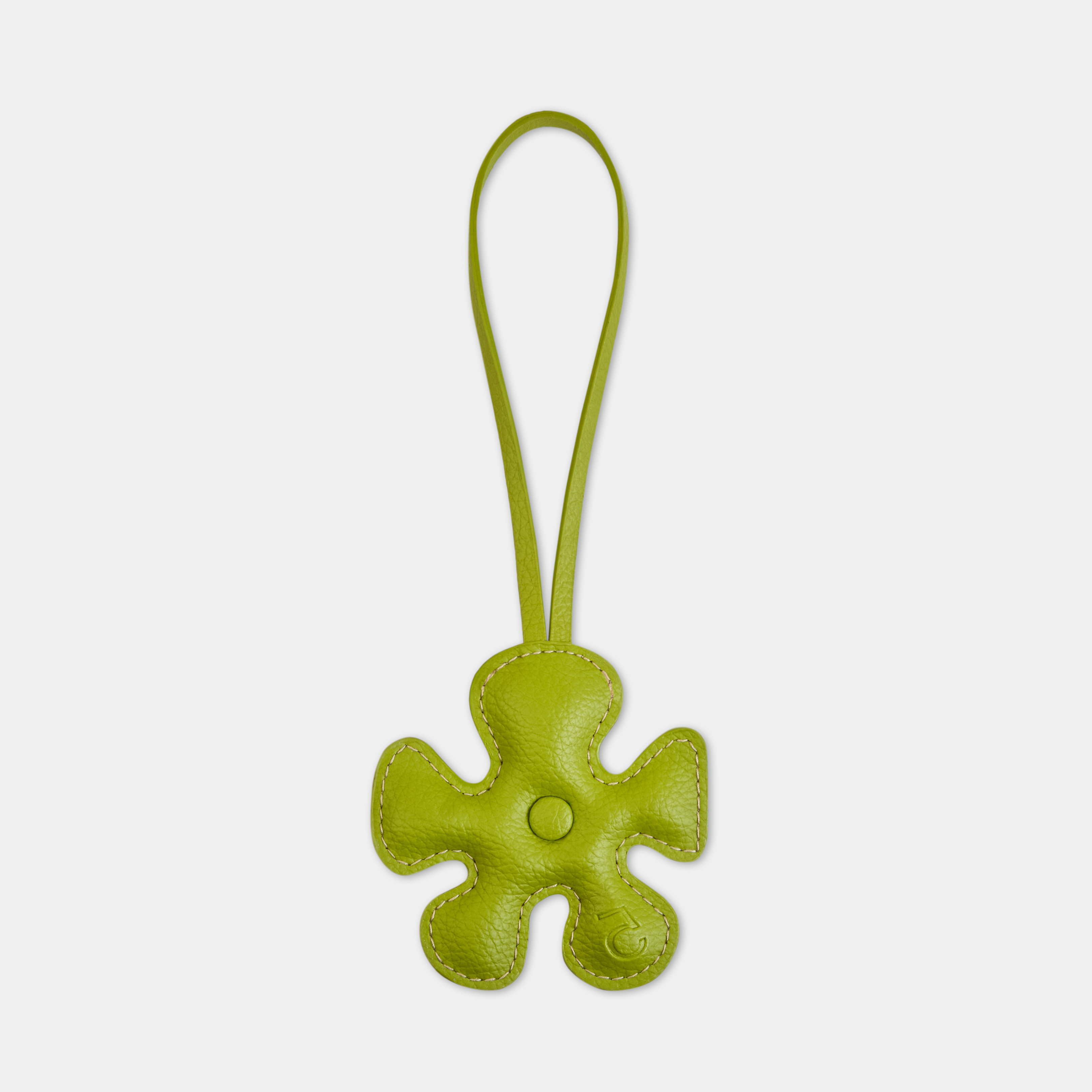 Accessories Fan Flower Charm Green Avocado Color in Mini Size