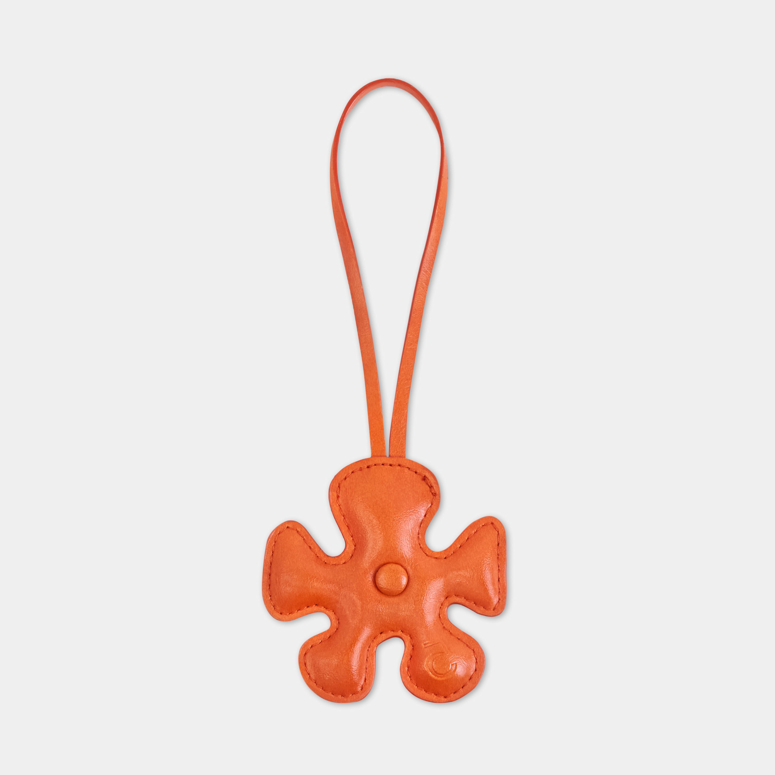 Accessories Fan Flower Charm Neon Orange Color in Mini Size