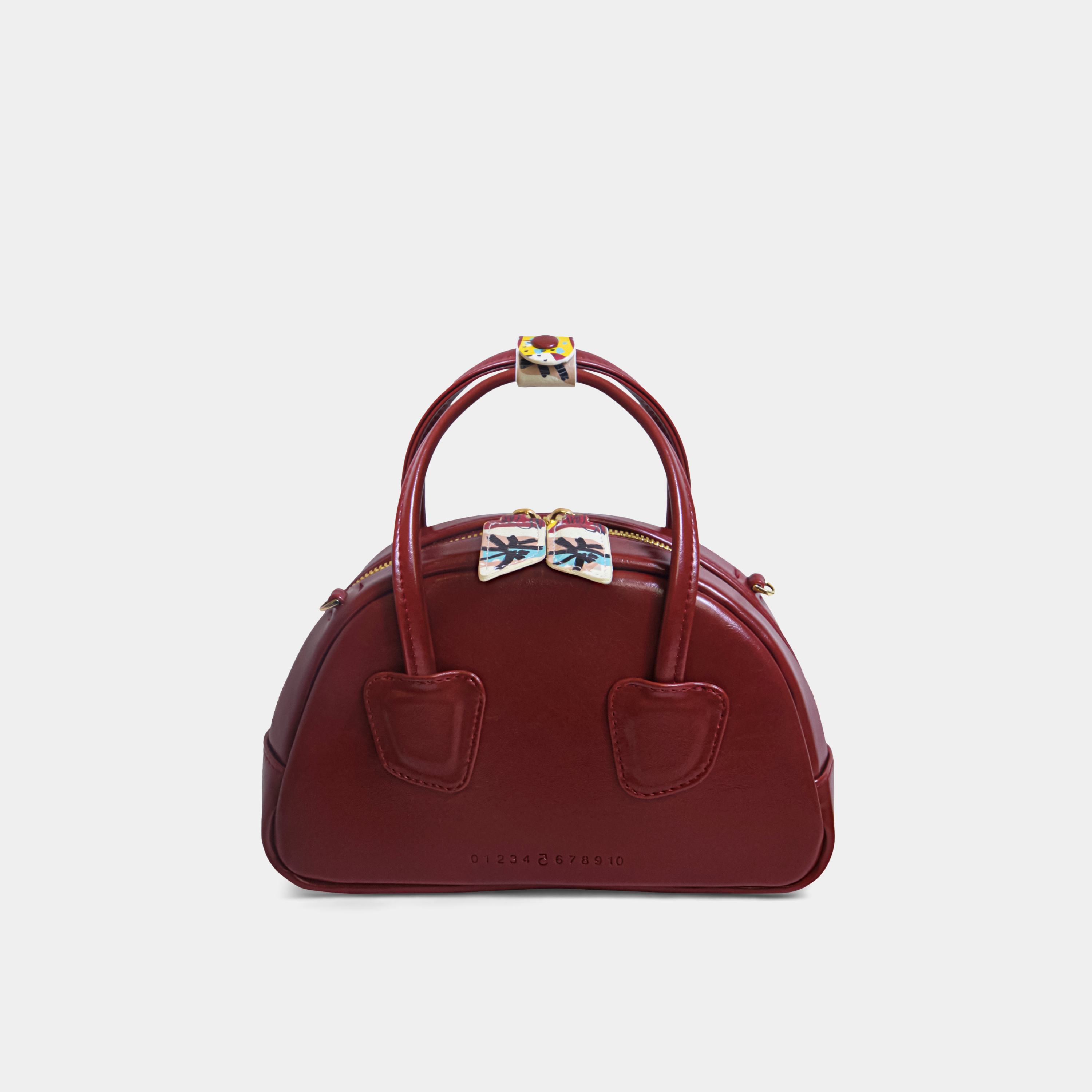 TACOS Handbag in Dark Red color large size (M)