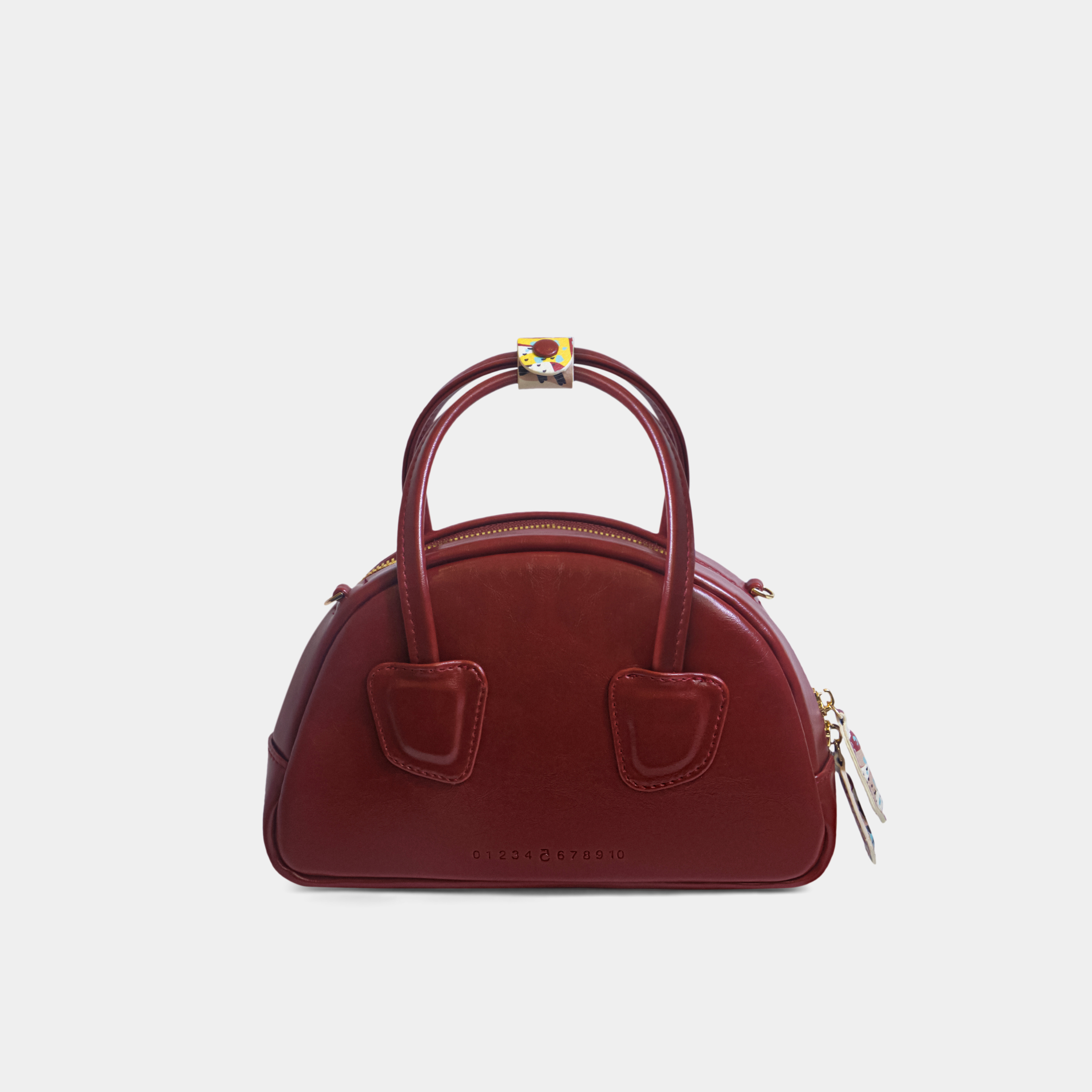 TACOS Handbag in Dark Red color large size (M)