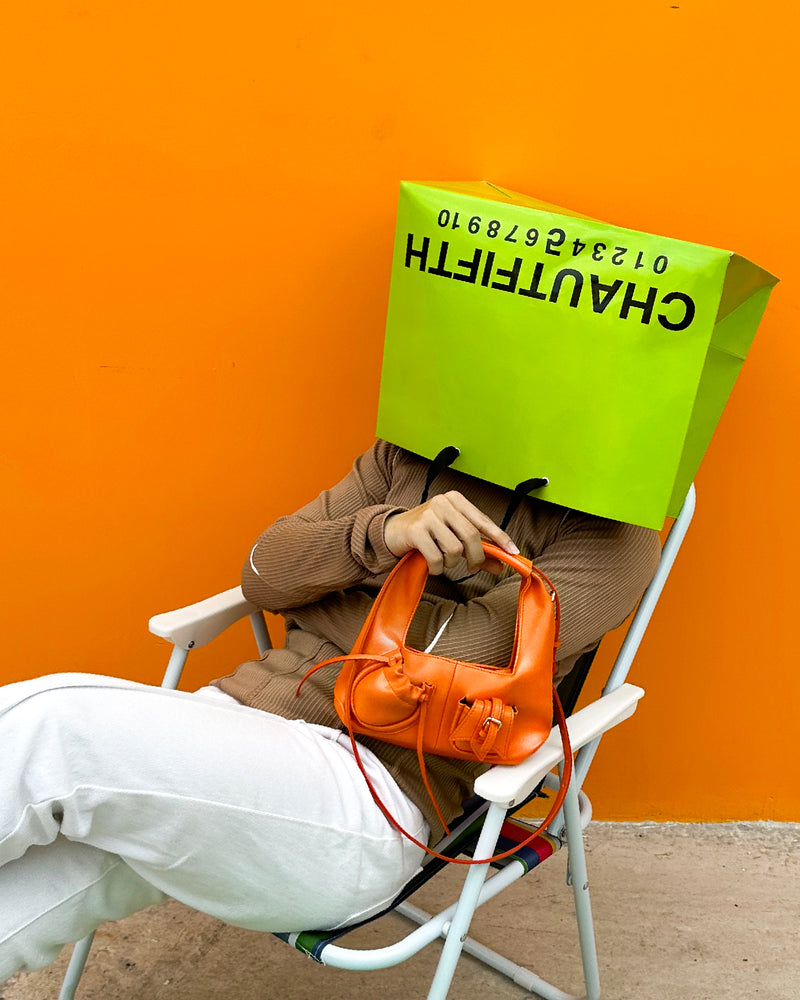 Bag C2-Pocket Hobo Mini size in Neon Orange