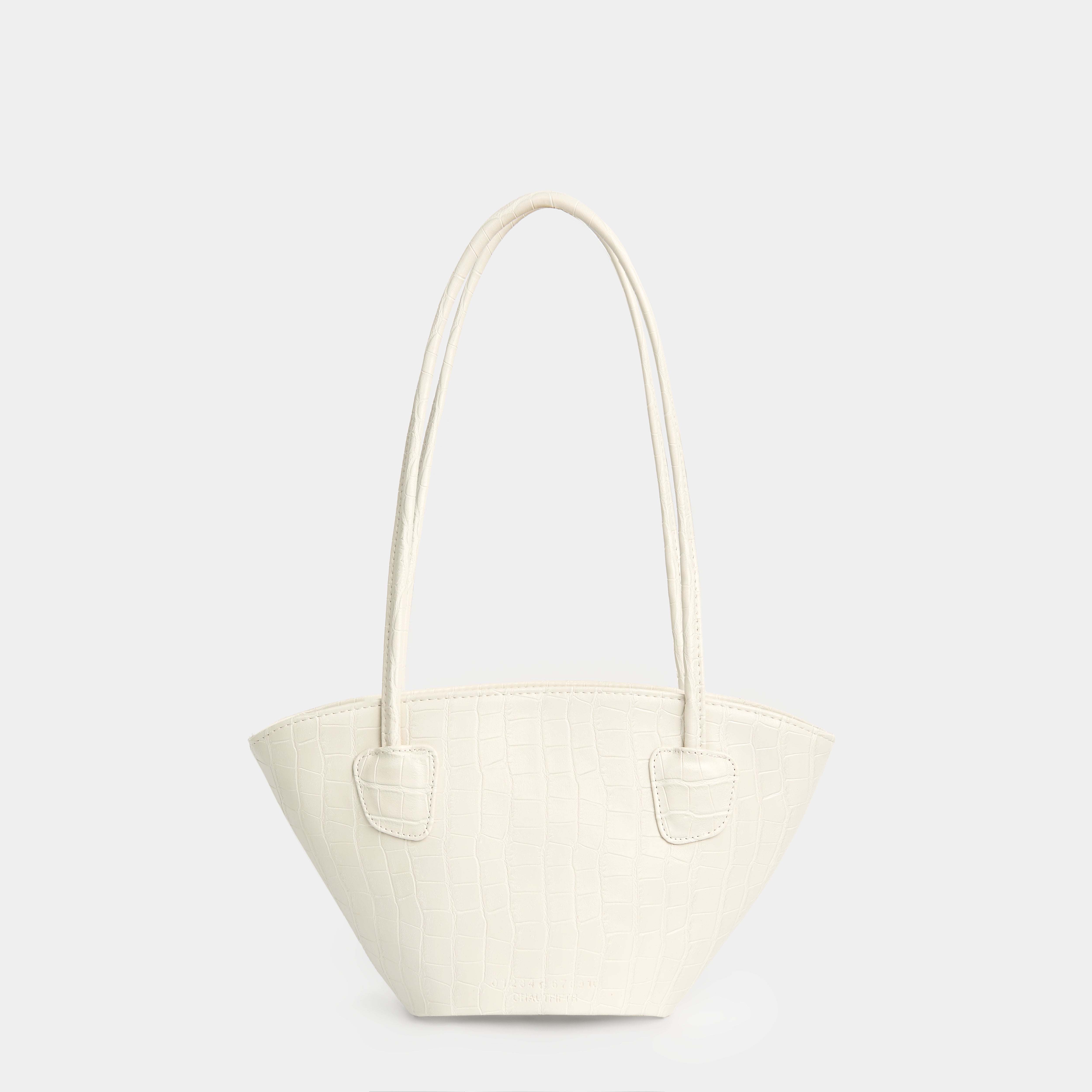 Bag HASO Basket Crocodile White Cream