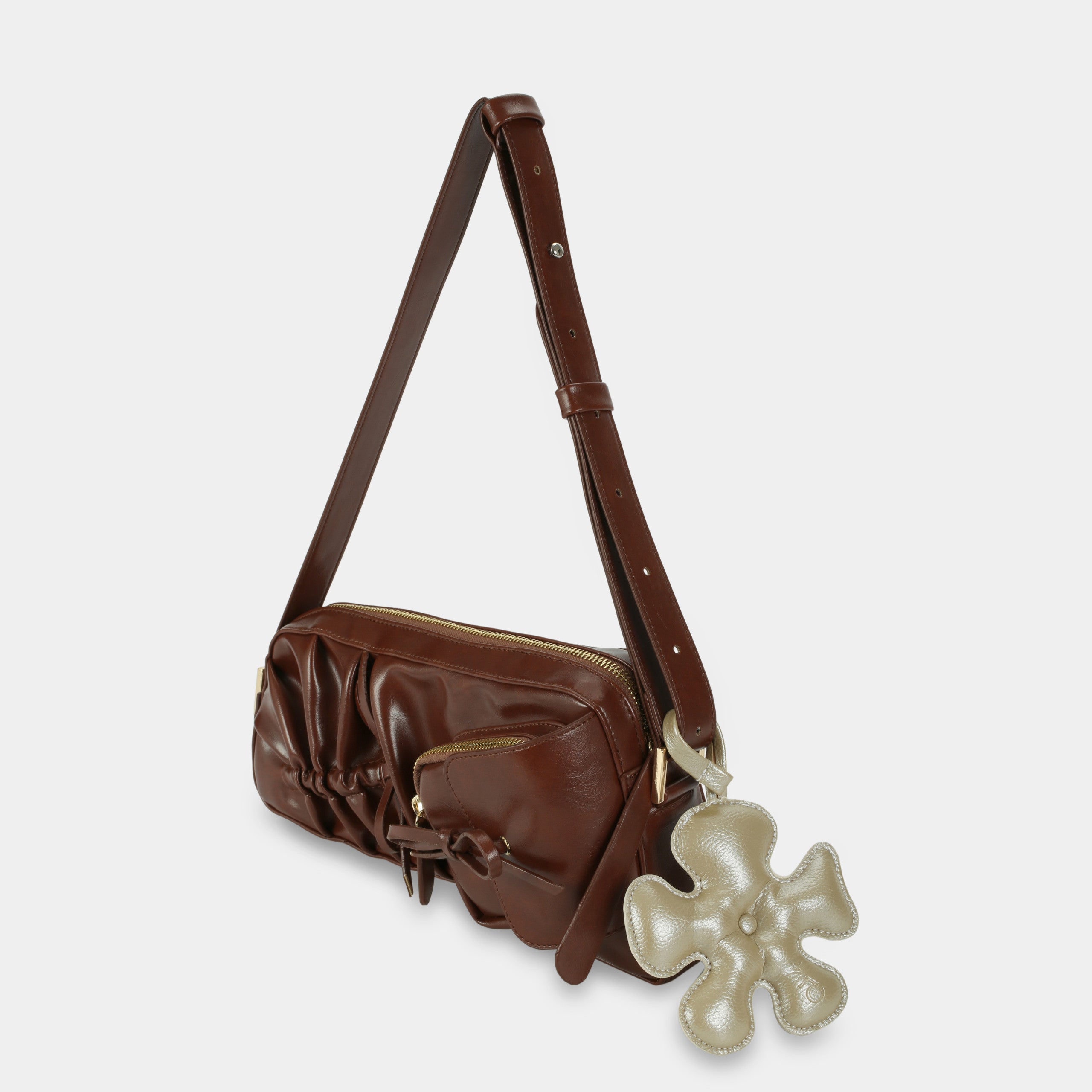 Freely Bag with Bow in Dark Brown