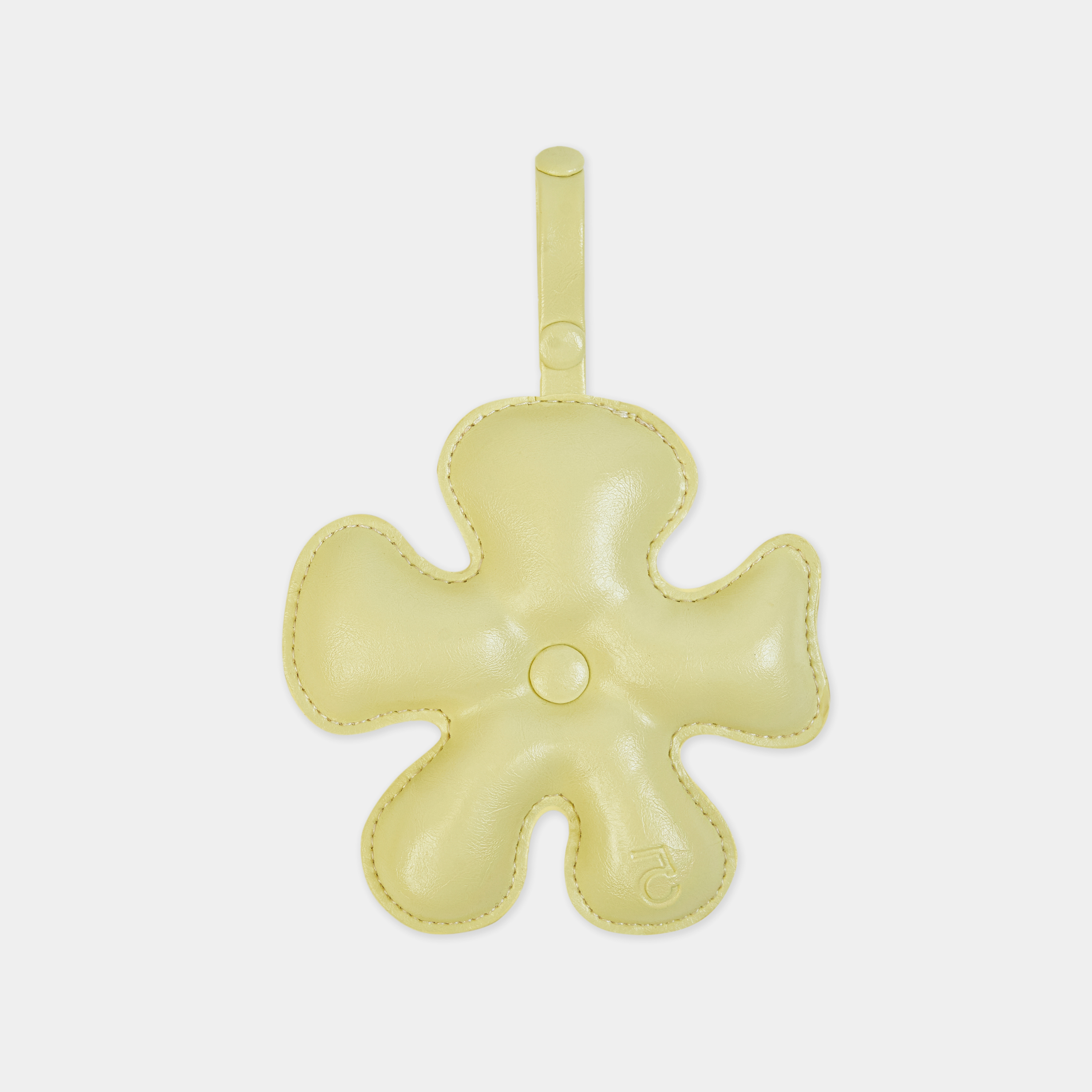 Accessory Fan Flower Charm in Butter Yellow