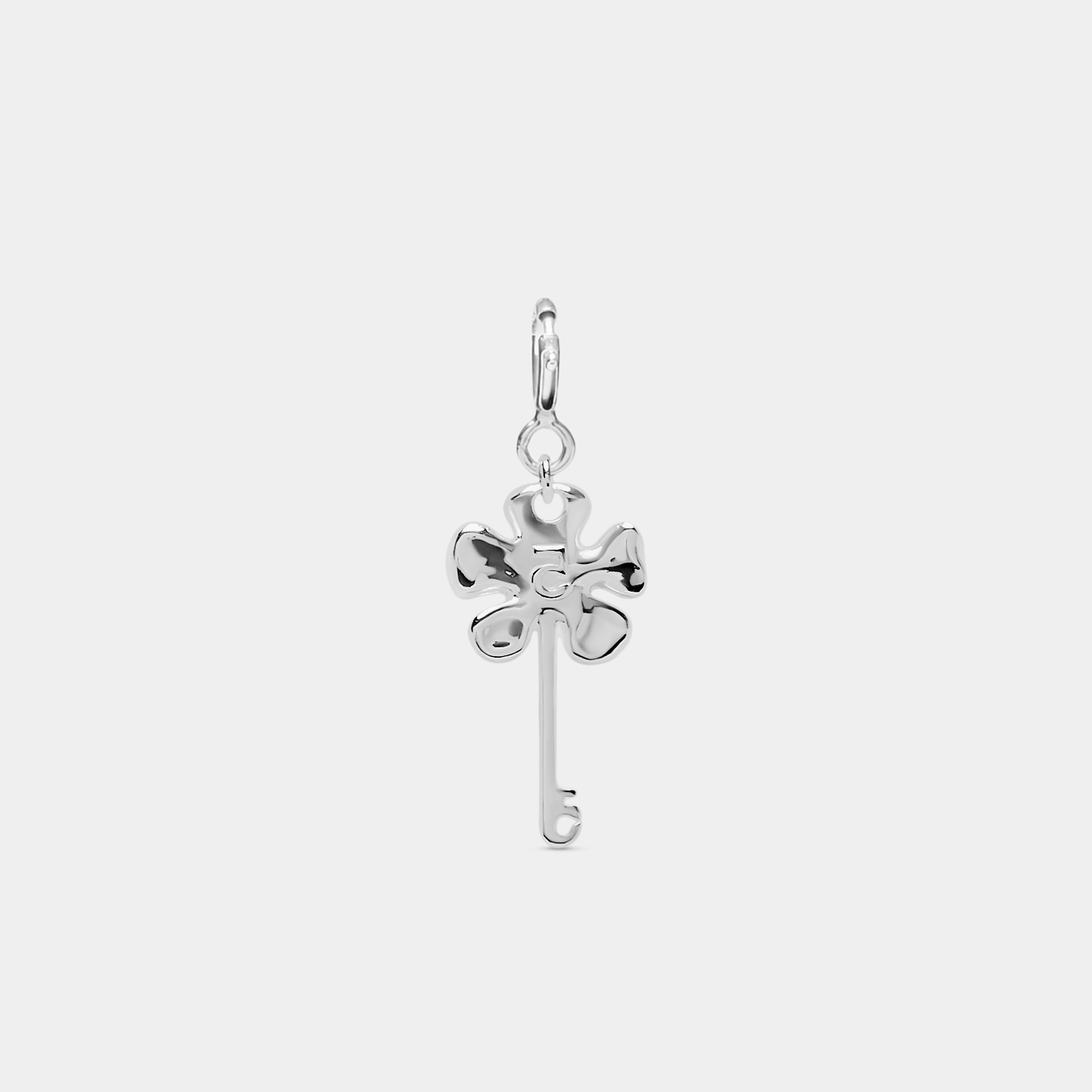 CHARM FLOWER KEY Silver