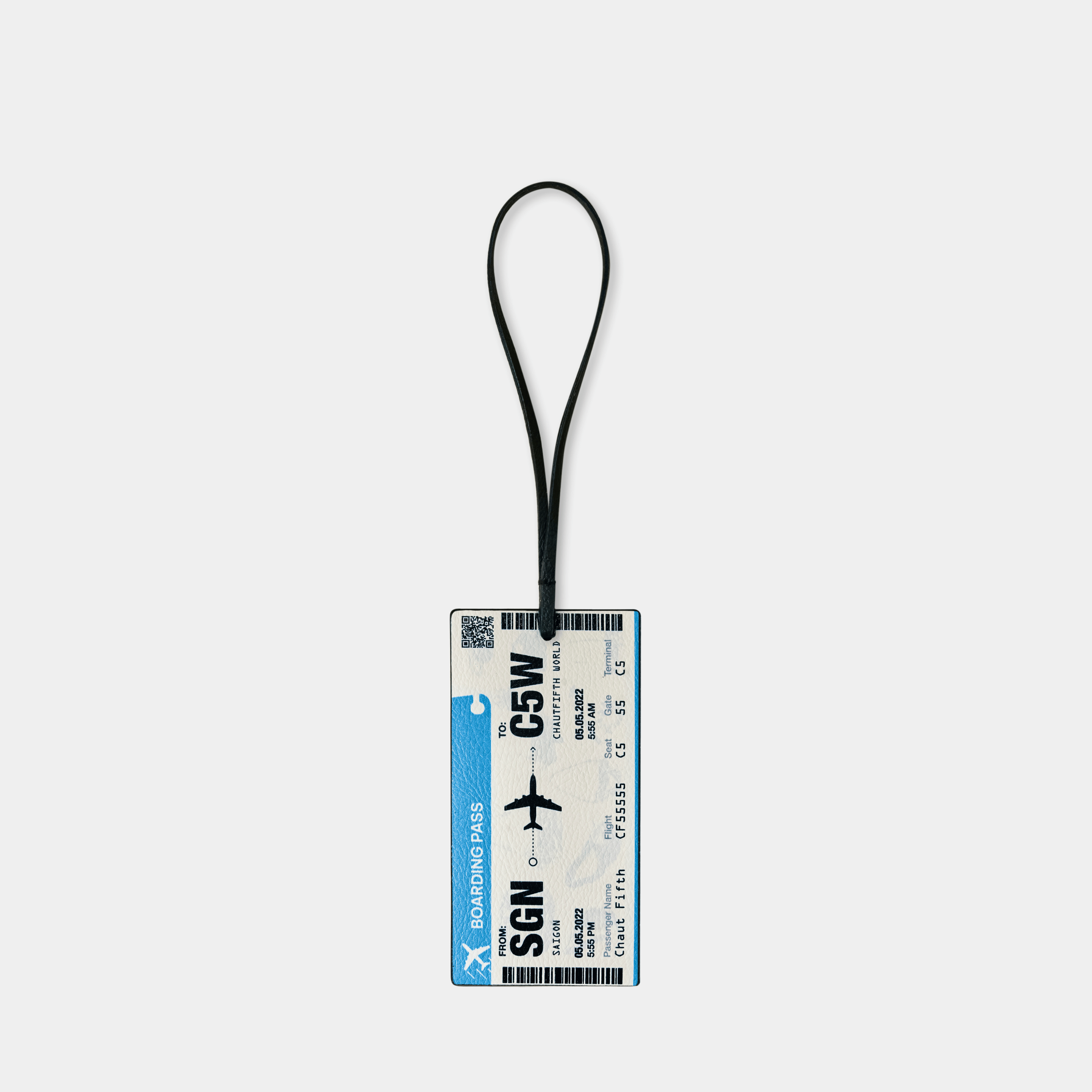 Accessories Tag Flight Ticket Blue