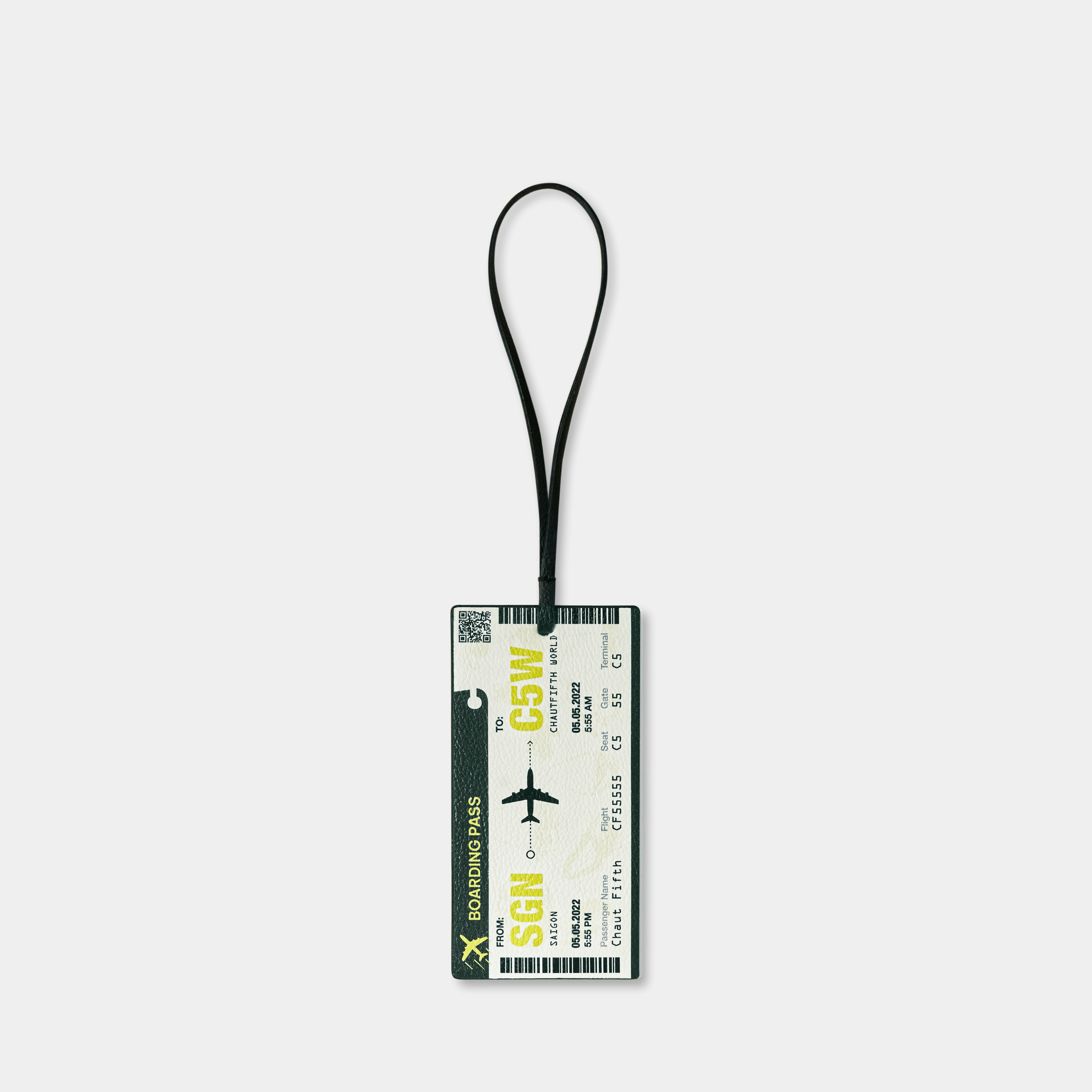 Accessories Tag Flight Ticket Dark Green