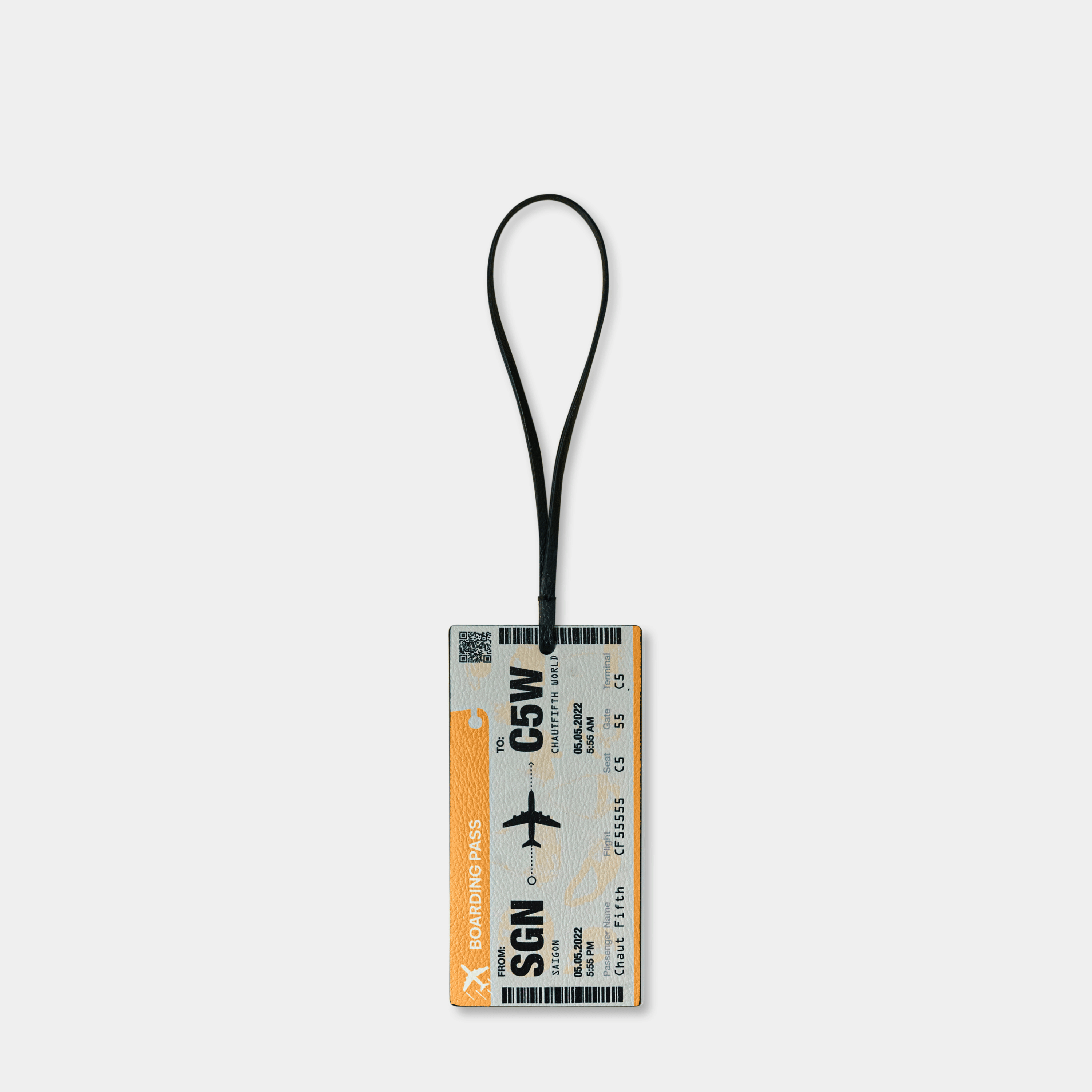 Accessories Tag Flight Ticket Yellow