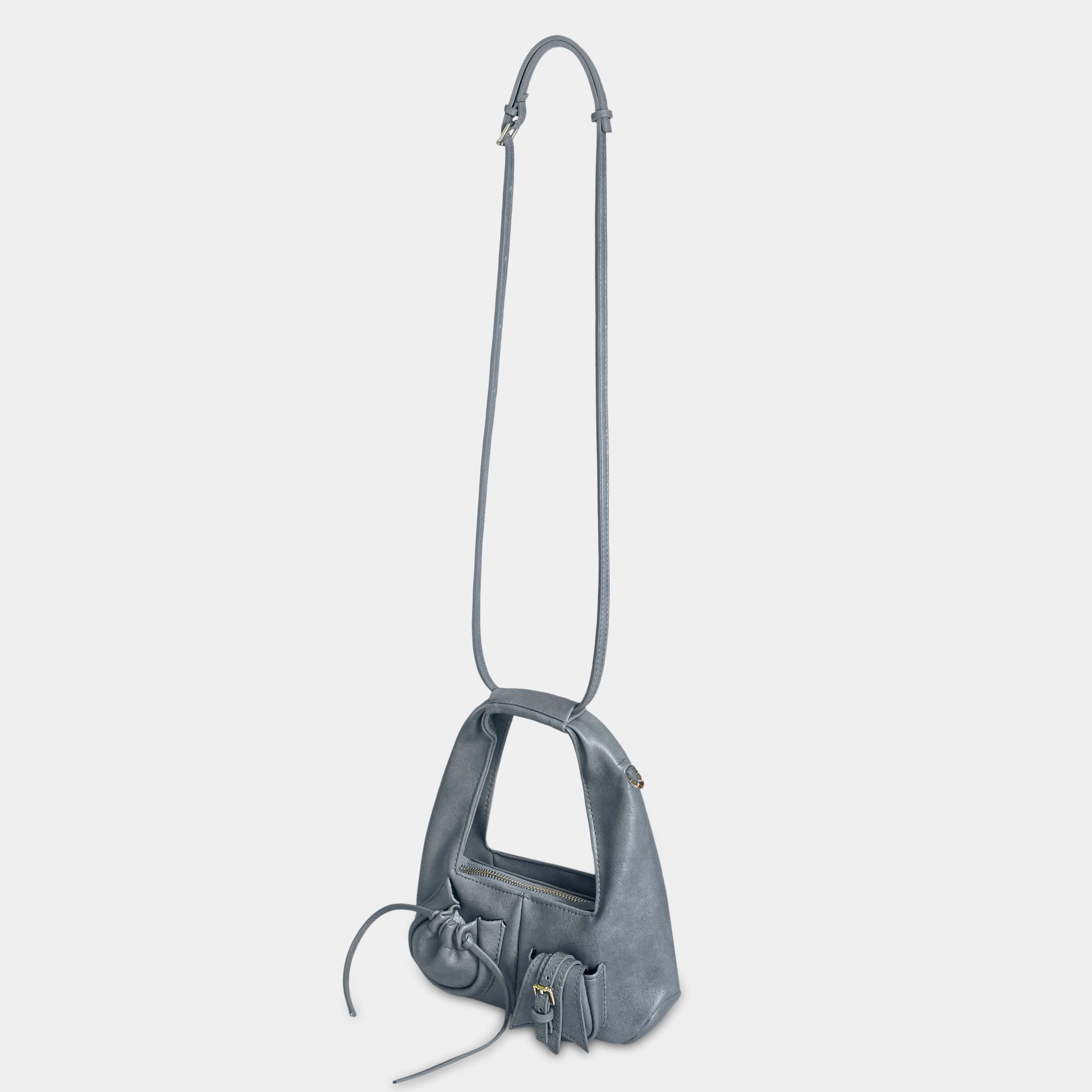 Bag C2-Pocket Hobo Mini size in Cement Blue