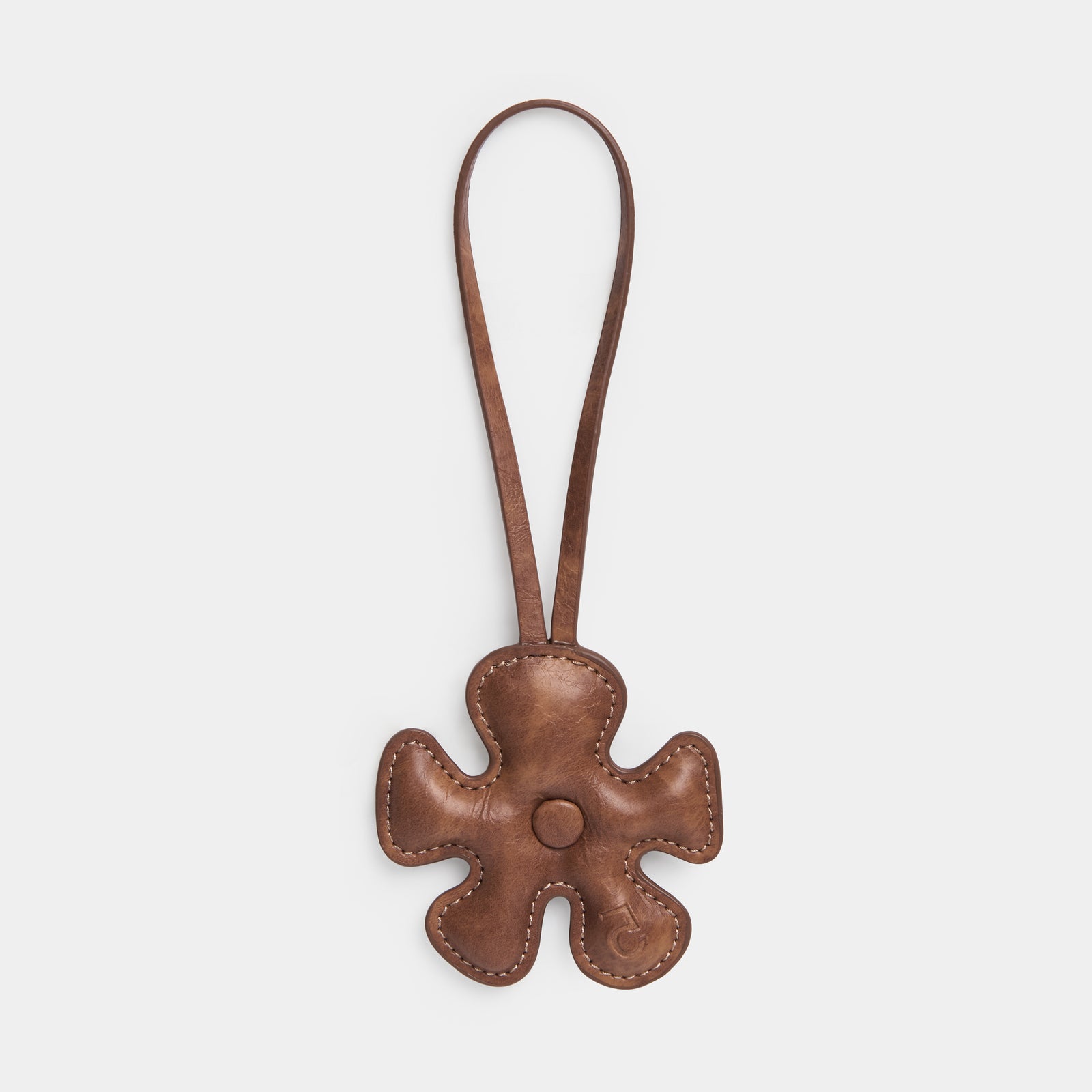 Accessory Fan Flower Charm size mini in Cool Brown