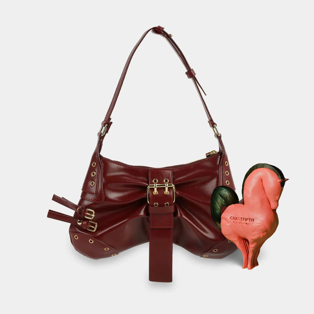 Túi xách BUTTERFLY màu đỏ đô