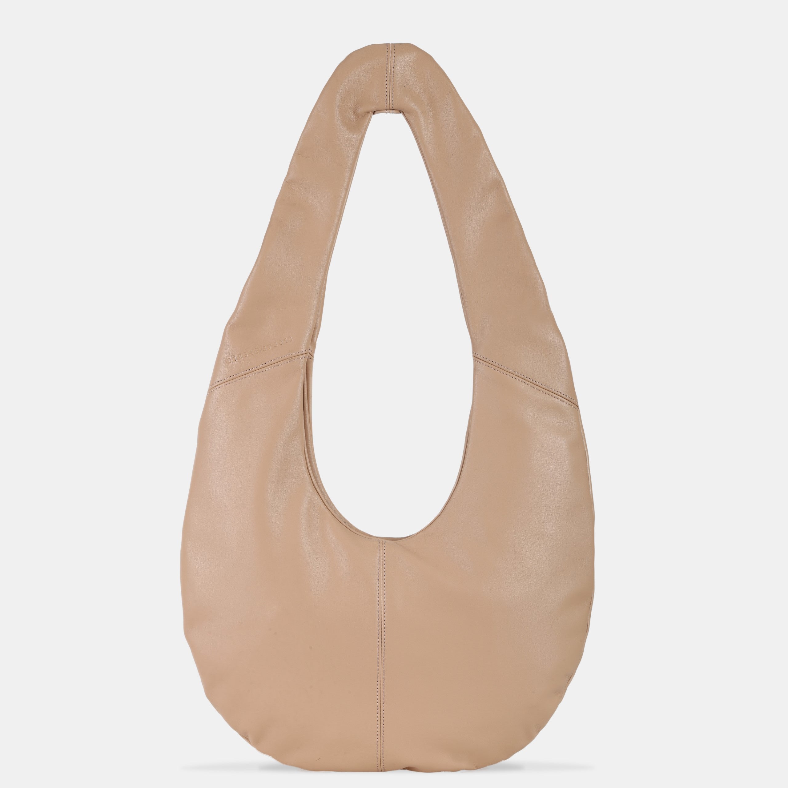 Cream RAINDROP handbag (real leather)