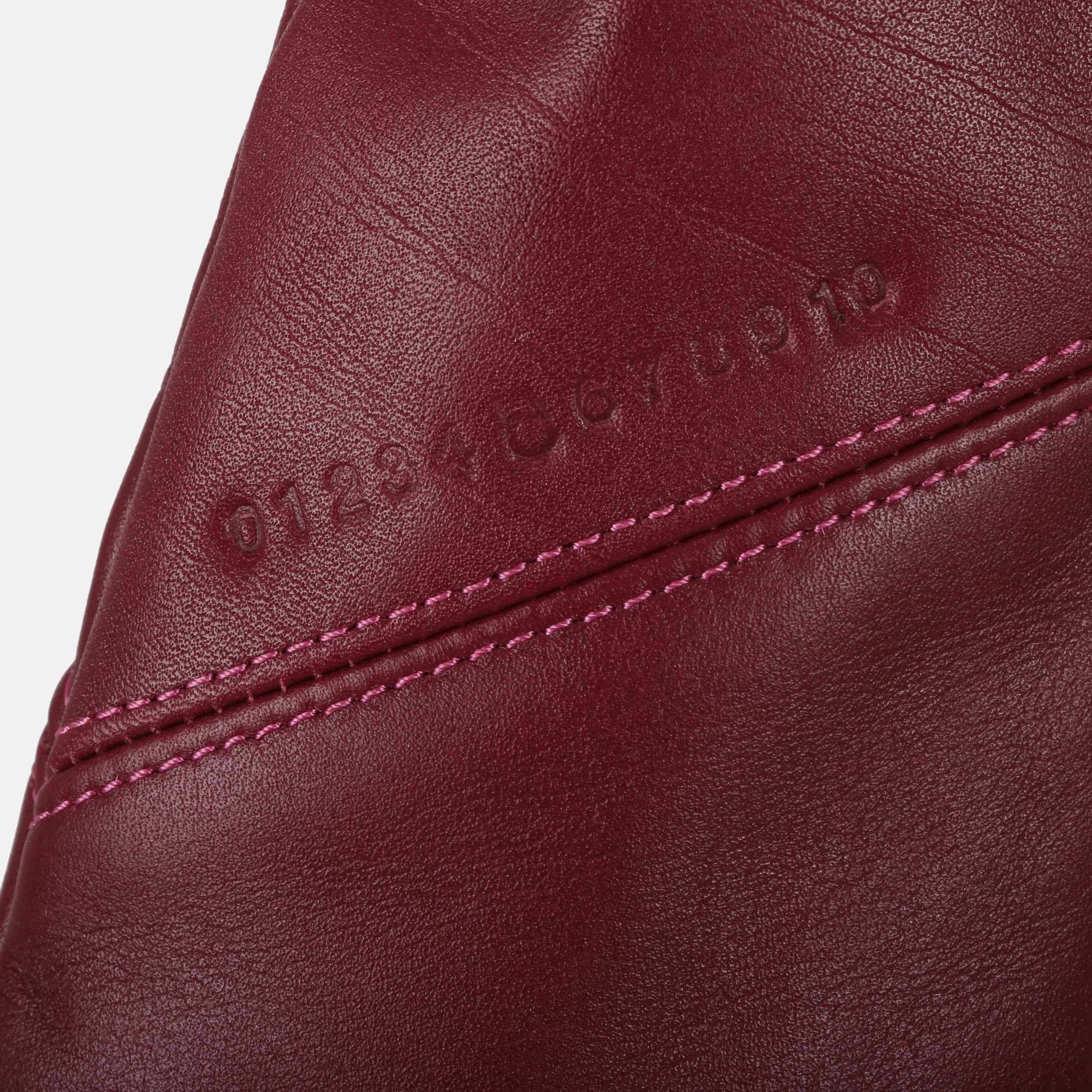 Red RAINDROP handbag (real leather)
