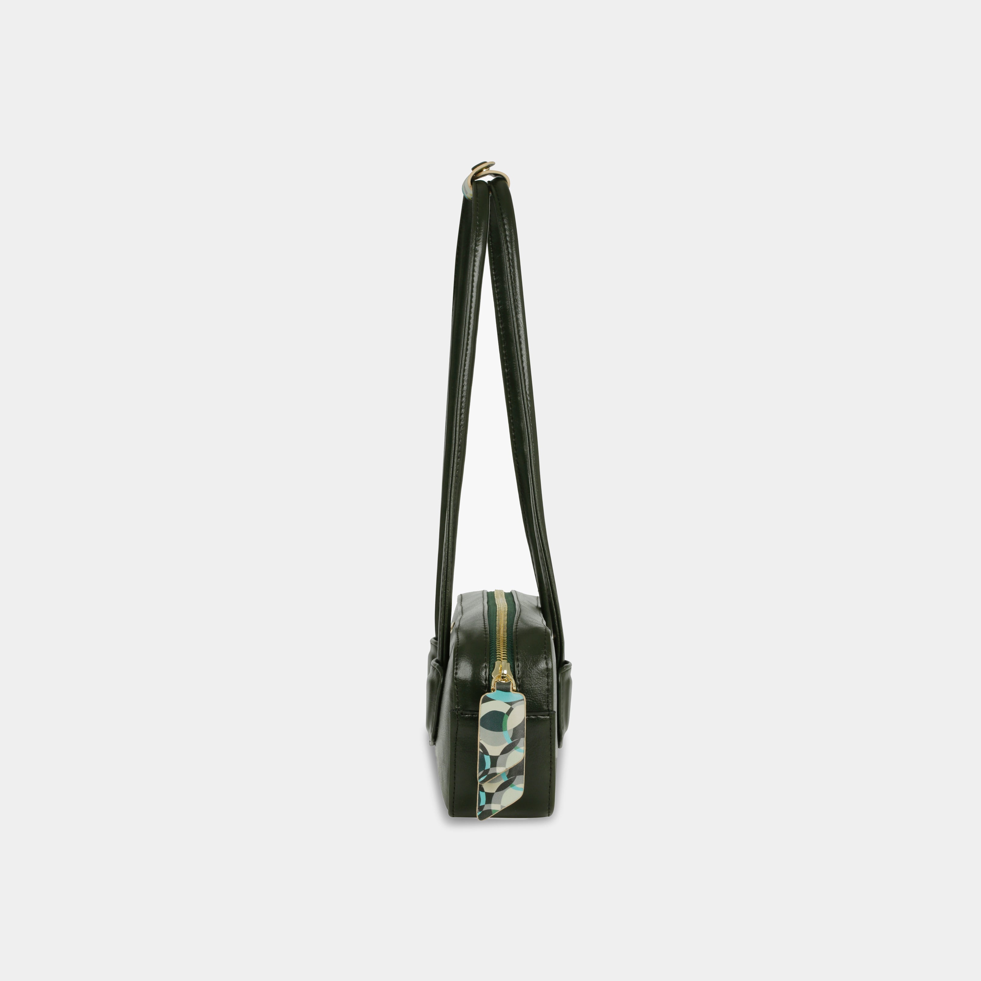 BREAKING bag in green and black color
