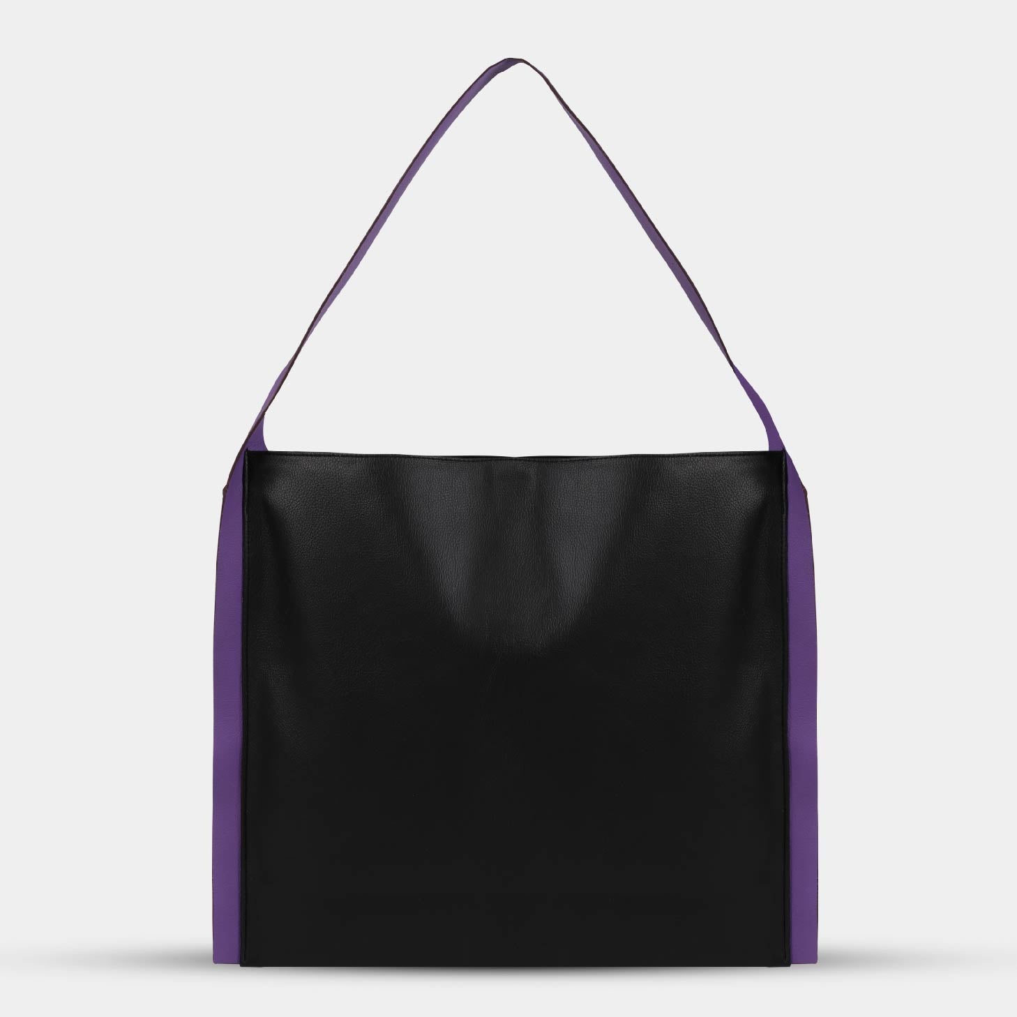Black and purple PAPER TOTE bag