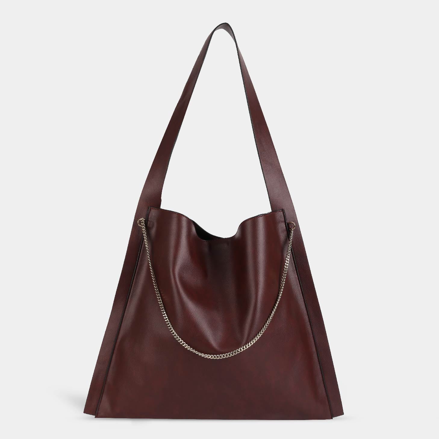 Red-brown PAPER TOTE handbag