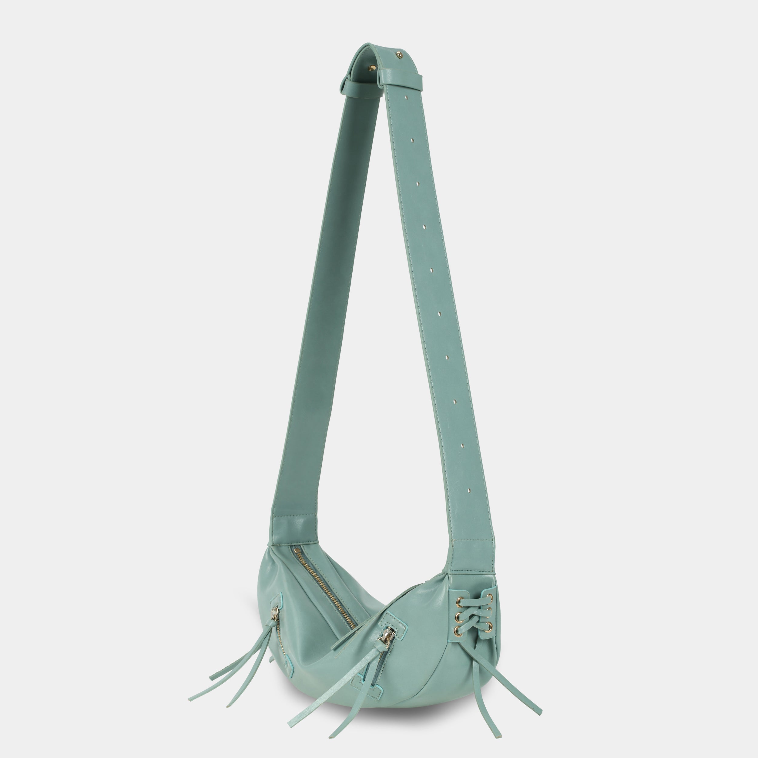 LACE bag large size (M) pastel turquoise