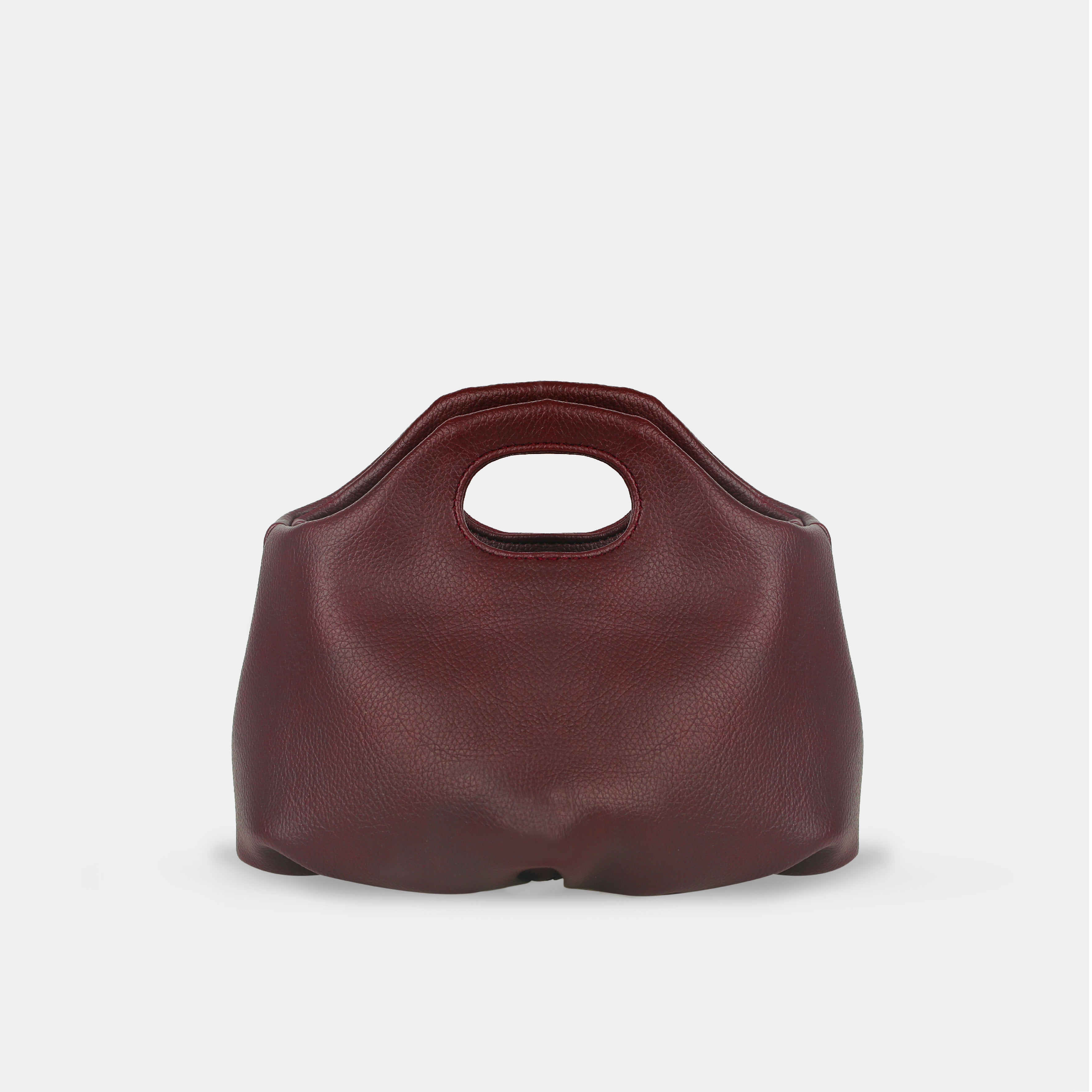 Flower Mini bag in red brown color