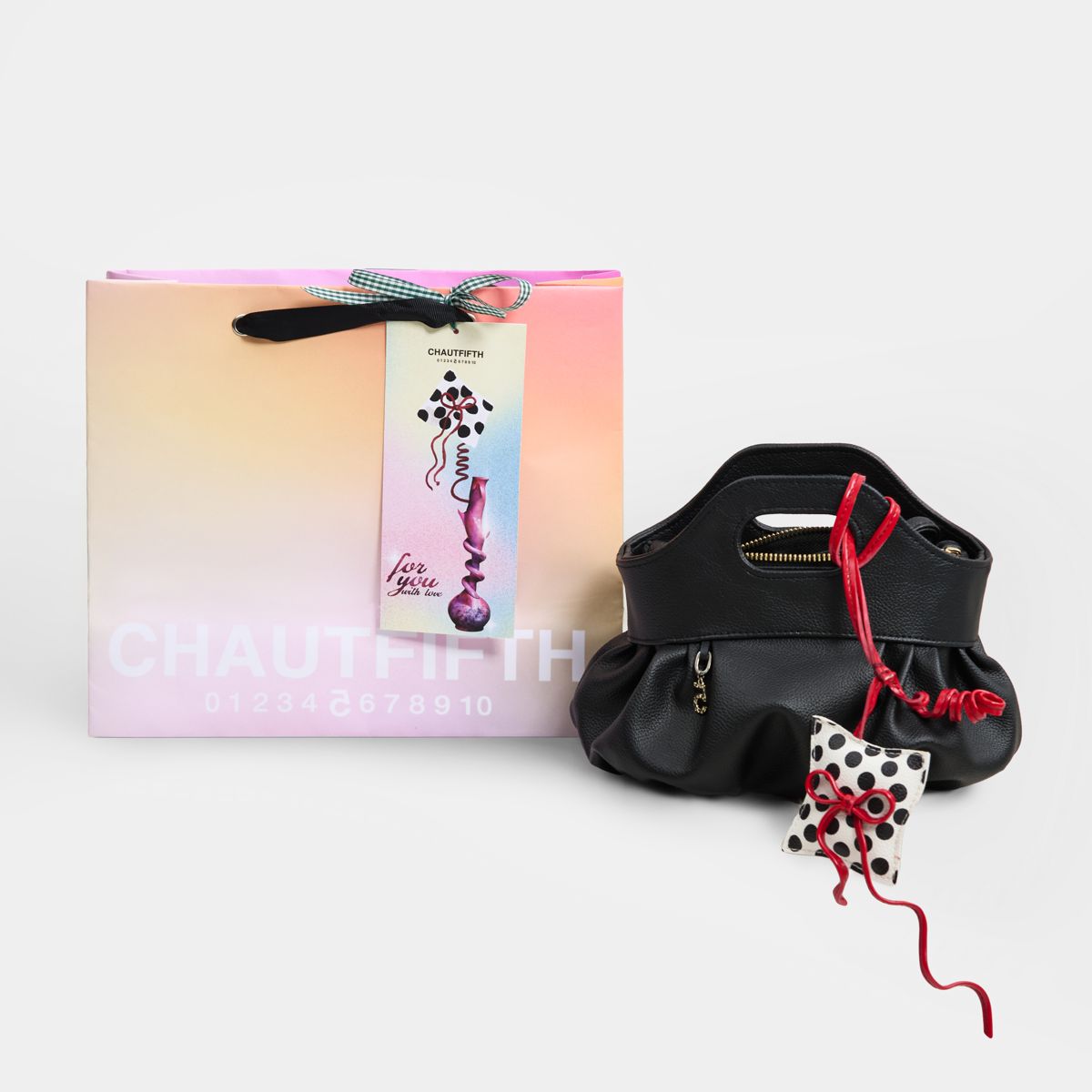 Bloom Set: túi Bloom, túi giấy, gift card và Charm Polka Bloom
