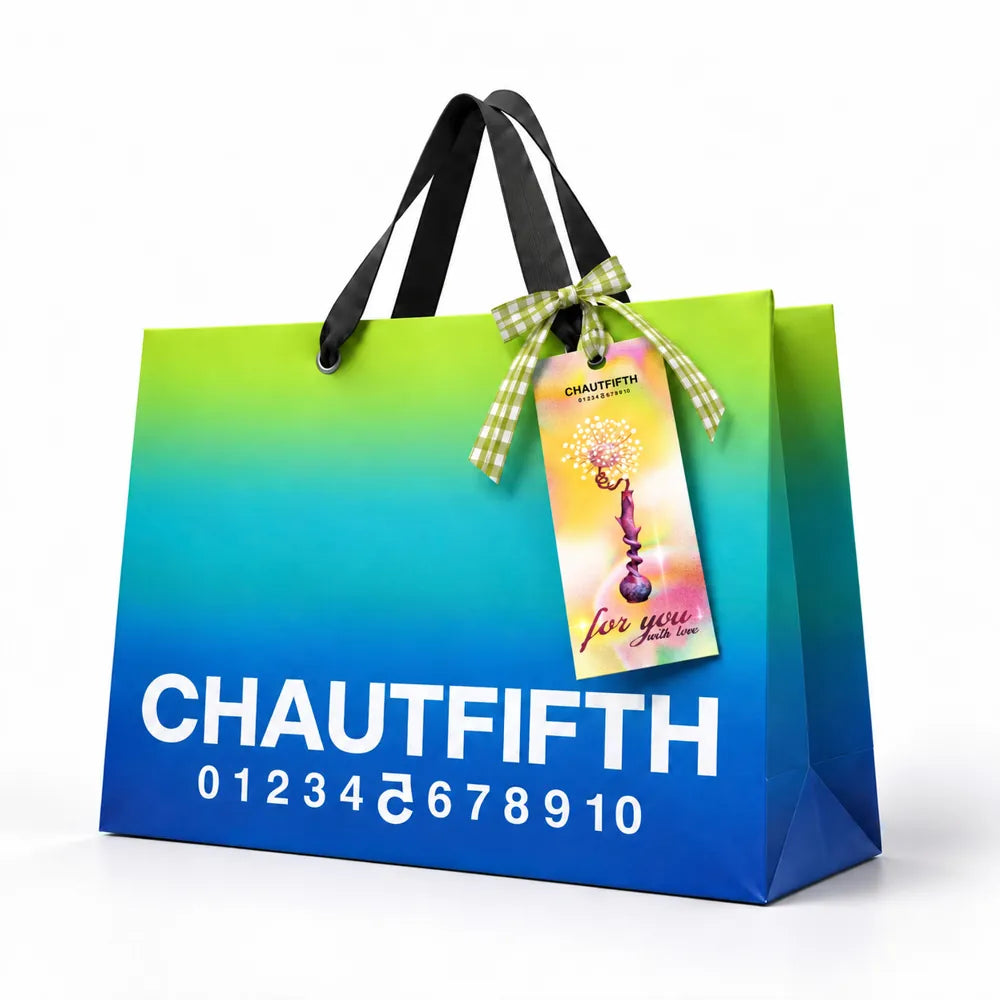 Shopping Bag Blue Green kèm Postcard Pinburst
